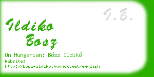 ildiko bosz business card